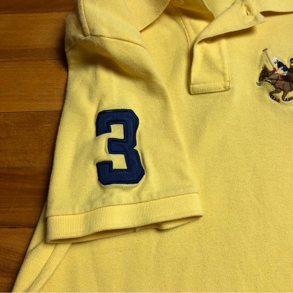 Polo Ralph Lauren Classic Yellow Polo Triple Pony Youth Sz 16/18 - Picture 3 of 5